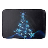 Blue Shine of Stars on Christmas Tree Dark Badematte (Vorderseite)