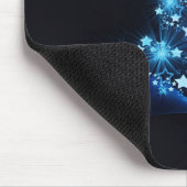 Blue Shine of Stars on Christmas Tree Dark Mousepad (Ecke)
