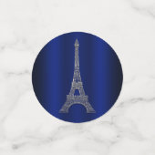 Blue Shine Silver Glitzer Eiffel Tower Paris Party Konfetti (Klein Vorderseite)