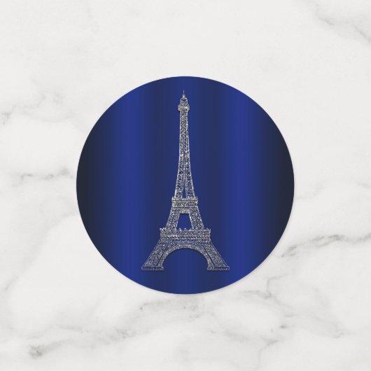 Blue Shine Silver Glitzer Eiffel Tower Paris Party Konfetti (Klein Vorderseite)