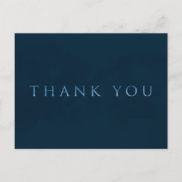 Blue Shiny Imitats Foil Glam Moderne DANK Postkarte