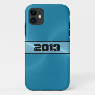 Blue Shiny Stainless Steel Metal 12 Case-Mate iPhone Hülle