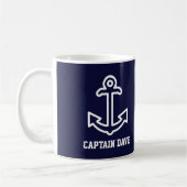 Blue Ship Anchoor personalisierte Mug Kaffeetasse (Links)