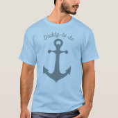 Blue Ship Anchor mit benutzerdefinierter Text-Graf T-Shirt (Vorderseite)