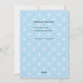 Blue Shippo Photo Birthday Invitation | Editable Einladung (Rückseite)