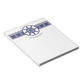 Blue Ships Wheels Personalisiert Notepad Notizblock (angewinkelt)