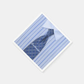 Blue Shirt und Krawatte Mens Anzug Napkins 2 Serviette (Ecke)