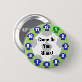 Blue Shirts - Football Flag Button Abzeichen (Vorne & Hinten)