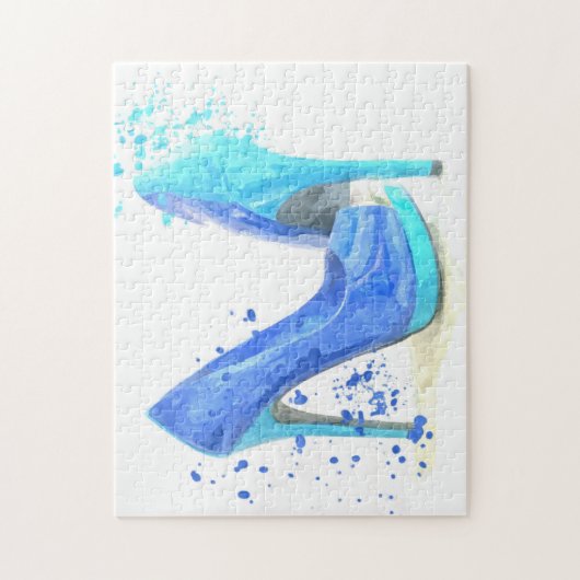 Blue Shoes Illustration Puzzle (Vertikal)