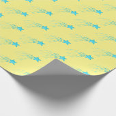 Blue Shooting Stars Geschenkpapier (Ecke)