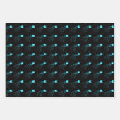 Blue Shooting Stars Geschenkpapier Set (Vorderseite 3)
