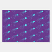Blue Shooting Stars Geschenkpapier Set (Vorderseite 2)