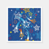 Blue Shooting Stars Pattern Napkins Serviette (Vorderseite)