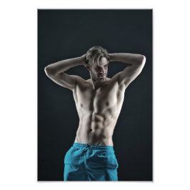 Blue Shorts Hot Typ Poster