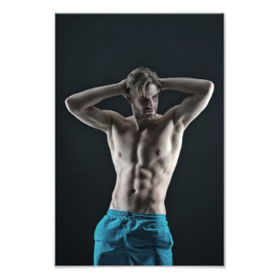 Blue Shorts Hot Typ Poster