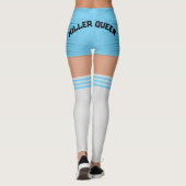 Blue Shorts Knee Socks Name Roller Derby Leggings (Rückseite)