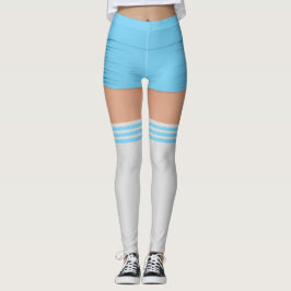 Blue Shorts Knee Socks Name Roller Derby Leggings
