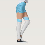 Blue Shorts Knee Socks Name Roller Derby Leggings (Rechts)