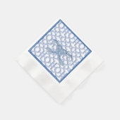 Blue Shrimp Paper Napkin Serviette (Ecke)