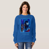 Blue Siamese Cat Animal Art Personalisiert Sweatshirt (Vorne ganz)