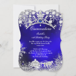 Blue silber Quinceanera 15. Winter Wonderland Einladung