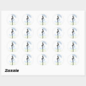 Blue Silhouette Baby Shower Stickers (Blatt)