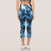 Blue Silk Capri Leggings (Rückseite)