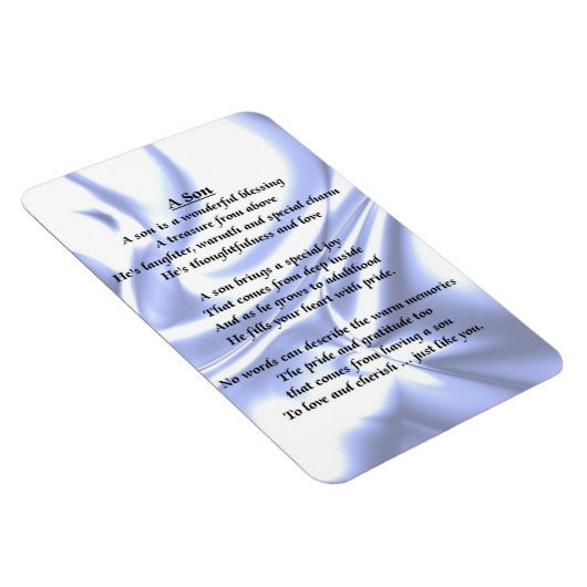 Blue Silk Design - Son Poem Magnet (Rechte Seite)