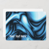 Blue Silk Einladung (Vorne/Hinten)