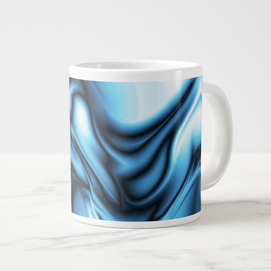 Blue Silk Jumbo-Tasse (Vorderseite Rechts)