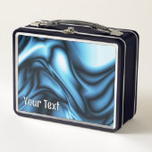 Blue Silk Metall Brotdose (Vorderseite)