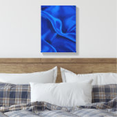 Blue Silk Painting - Still-Life Illustration Leinwanddruck (Insitu (Schlafzimmer))