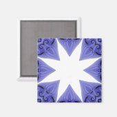 Blue Silk Star Magnet Template (Vorderseite/Rückseite)