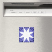 Blue Silk Star Magnet Template (In Situ (Geschirrspüler))