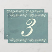 Blue Silk Tischnummern (Vorne/Hinten)