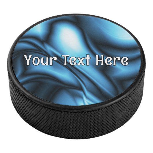 Blue Silk wave Eishockey Puck (3/4)