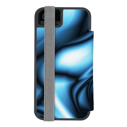 Blue Silk wave Incipio iPhone Geldbeutel-Hülle (Folio Rückseite)