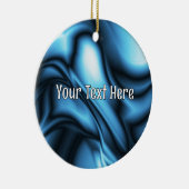 Blue Silk wave Keramik Ornament (Rechts)