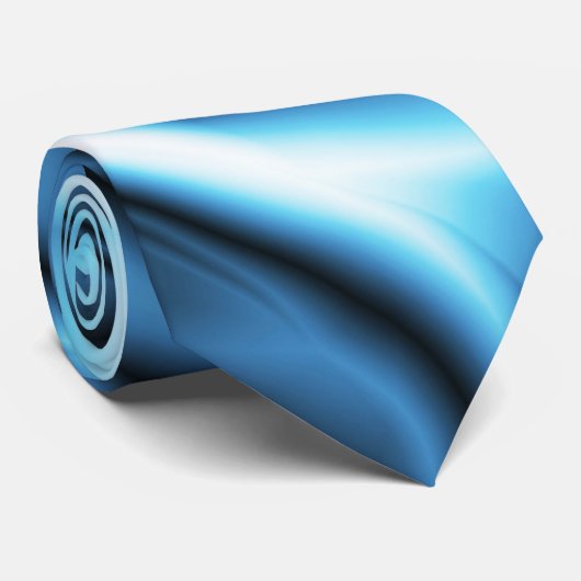 Blue Silk wave Krawatte (Gerollt)