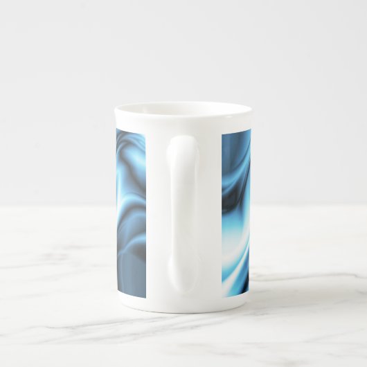 Blue Silk wave Porzellantasse (Rückseite)