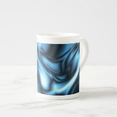 Blue Silk wave Porzellantasse (Vorderseite Rechts)