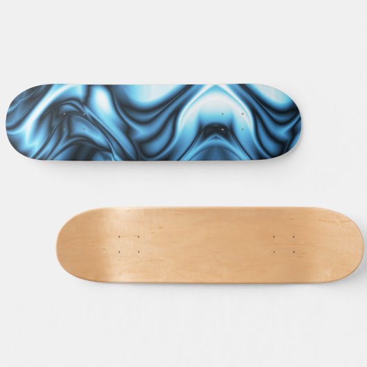 Blue Silk wave Skateboard (Horizontal)