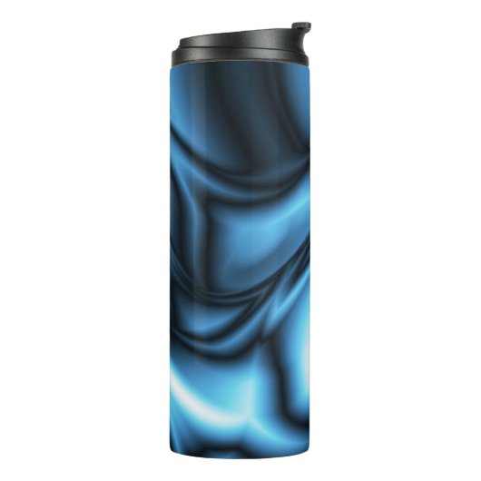 Blue Silk wave Thermosbecher (Nach links gedreht)