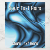 Blue Silk wave Weinetikett (Einzelnes Label)