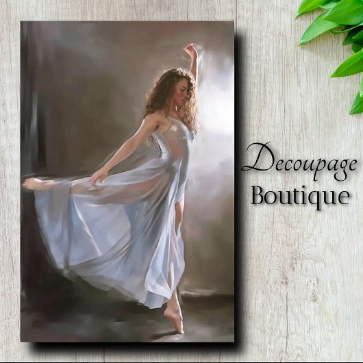 Blue Silken Grace Foto Decoupage Seidenpapier