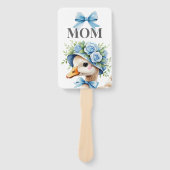 Blue Silly Goose Boy Baby shower Fächer (Vorderseite)