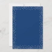 Blue Silver 80. Geburtstag Einladung (Rückseite)