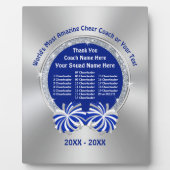 Blue, Silver and White Chefineering Coach Geschenk Fotoplatte (Vorderseite)