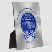 Blue, Silver and White Chefineering Coach Geschenk Fotoplatte (Seite)