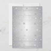 Blue Silver Art Deco Bachelor Party Einladung (Rückseite)